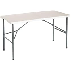 Maletas Plegables Carrefour THINIA HOME Mesa Plegable 122cm Rectangular Blanca Catering