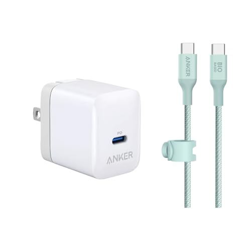 Cargador rápido PD de 20W ecológico con cable duradero Anker
