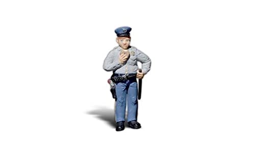 Cop with Doughnut G Scale figurine miniature de policier pour maquette de train