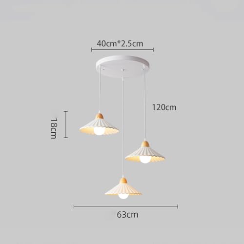 Lampe suspendue blanche ajustable pour éliminer les reflets dans la chambre - 4