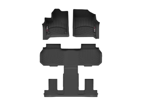 WeatherTech Custom Fit FloorLiners for Buick Enclave, Acadia, Traverse - Full Set (441881-1-4), Black