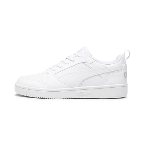 PUMA Rebound V6 Low Unisex Sneaker , Puma White Cool Light Gray, 42 EU