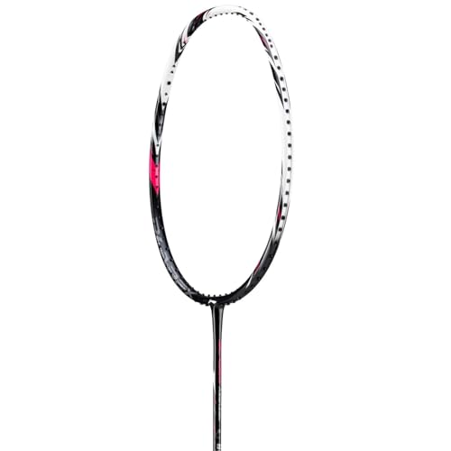 Image of Li-Ning Bladex Assassin Unstrung Badminton Racquet, Carbon Fiber Frame, Fast Swing Speed, High Control, Pearly White /Black (4U5)