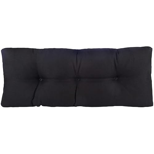 Klear Vu The Gripper Non-Slip Tufted Bench Cushion for Indoor Furniture, Assembled in USA, Entryway Storage, Bay Window, Corner Nook or Piano Seat, 35 Inches, Solid Black