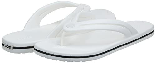 Crocs Unisex Crocband Flip Flops, White, 7 Men/9 Women #TOP6