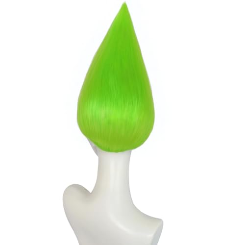 Image of JoneTing Short Pure Green Wig Green Straight Cosplay Wigs St Patrick's Day