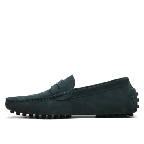 Mocasines elegantes de ante para hombre con detalle de hebilla y horma cómoda 4