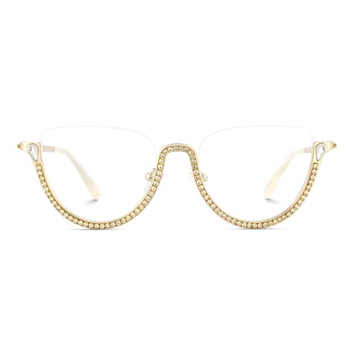 Zeelool Cat Eye Glasses with Diamonds ZJGM219641-01
