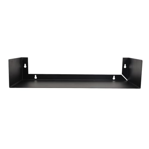 Image of myl Black Metal Wall Mounted Floating Shelf, U-Shape Storage Rack 4