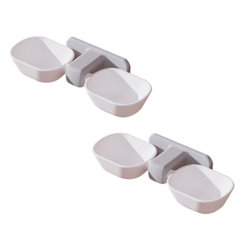 BESPORTBLE 2pcs Cat Food Bowls Hanging Pet Feeder Whisker-Friendly Wall-Mounted Noise-Reduction for Indoor Cats