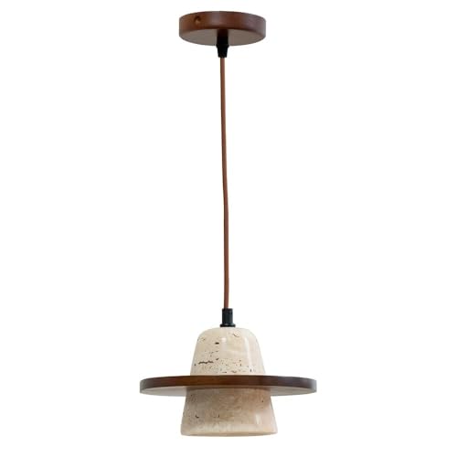 Lámpara colgante de madera regulable para iluminar comedores oscuros con estilo