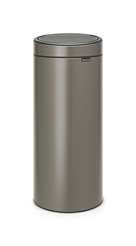 Brabantia - 115363 - Poubelle Touch Bin Unie New, 30 L - Acier Inoxydable Platinium