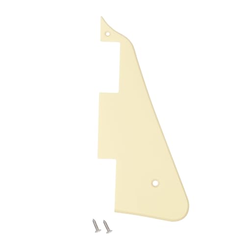 Banworks 1 Ply Les Paul Pickguard LP Pickguard Scratch Plate 2-Hole Electric Guitar Pickguard for Epiphone EPI Les Paul LP JT/HB-06 Cream