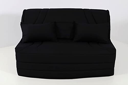 Housse BZ 140x190 matelassée Noir