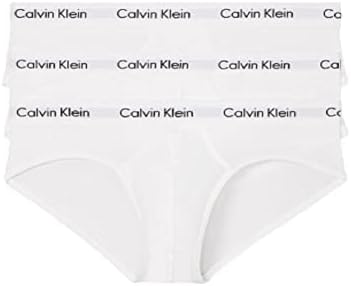Calvin Klein Men's Cotton Stretch 3-Pack Hip Brief, 3 White, M