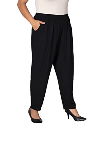 Plus Size Tailored Leg Rayon Pants