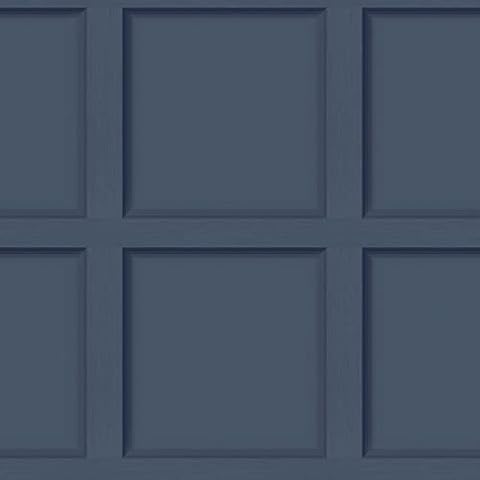 Holden Decor Modern Wood Panel 3D Effect Wooden Panelling Wallpaper Feature Wall 10m Roll [Navy Blue 12980] Cover