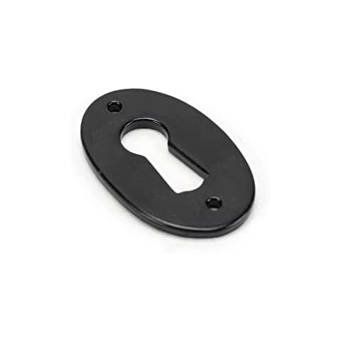 Black Oval Escutcheon for Door Protection Cover