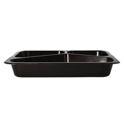 500 Mikrowellenschalen, PP 3-geteilt 765 ml schwarz Menüschalen