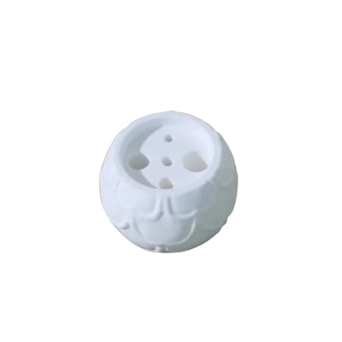 LAKYMIE Soporte de incienso mini quemador de incienso, 5 agujeros, quemador de bobina de cono para decoración del hogar, oficina, yoga, meditación, color blanco