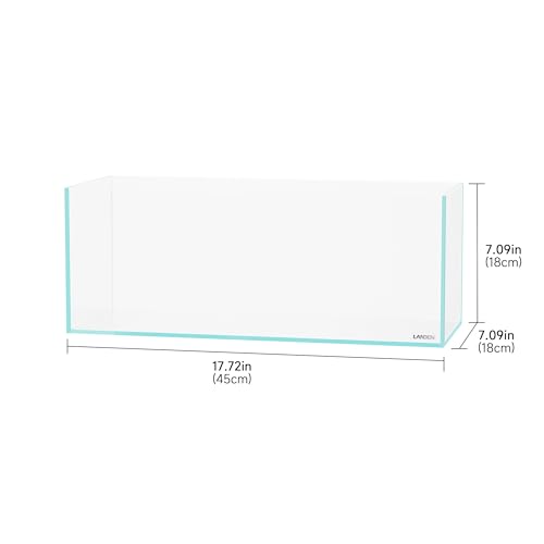 Image of LANDEN Aquarium Long 3.5 Gallon Ultra Clear Glass Rimless Fish Tank 45LG