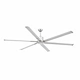 Este ventilador de techo gris con motor DC dispone de 6 velocidades regulables con un consumo de 4-6-10-15-22-35W y 30-41-53-64-74-88 revoluciones por minuto según velocidad
