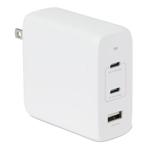 Amazon Basics 120W 3-Port Fast Charging USB C Nano GaN Wall Charger