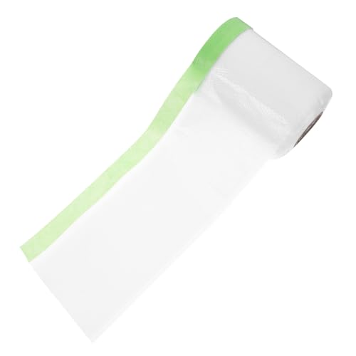 DINHEAROM Dustproof Film Painters Masking Tape Plastic Paint Tape Wall Masking Film Low Viscosity for Easy Removal