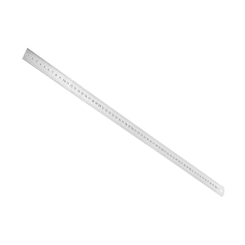 Kozelo Regla de Metal de Borde Recto 60Cm 24 Pulgadas Métricas Reglas de Acero Inoxidable para Medición