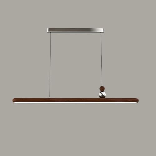 Lampe suspendue noire longue bande luminaire suspendu linéaire LED salle à manger 45W