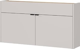 Germania Schuhschrank 1398-605 GW-Ameca, in Kaschmir/Navarra-Eiche, geringe Tiefe - ideal für schmale Flure, 110 x 57 x 22 cm (BxHxT)