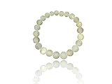 White Moonstone Matte Finished Original Stone Stretchable Bracelet, Unpolished Graduated Round Bedas, Adjustable Moonstone Bracelet - 1 Pcs