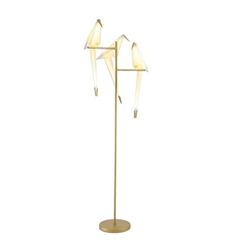 Lámpara de pie lámpara de pie luz de pie nórdica creative pájaro lámpara de lámpara acrílica lámpara acrílica luz de piso para sala de estar dormitorio grúa lámpara de pie de pájaro lámparas de led