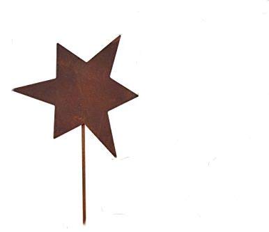 Edelrost Stern Am Stab 25 Cm – Metall-Weihnachtsdeko Für Garten, Terrasse Oder Wohnung, Winterdeko Von Manufakt-Design