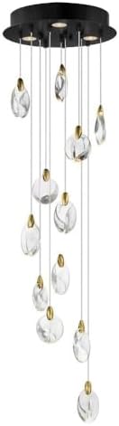 ET2 Lighting E11078-122BKPG Pebble - 720W 16 LED Pendant-4.75 Inches Tall and 15.75 Inches Wide
