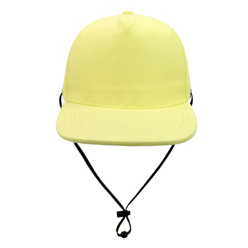 Kids Baby Baseball Cap Solid Color Summer Trucker Hat with Adjustable Windproof Chin Strap Beach Sun Hat for Toddler2
