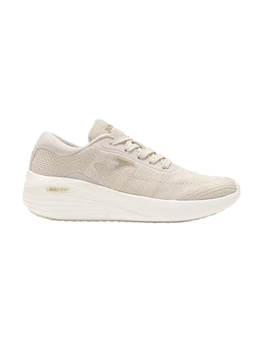 Joma. Zapatillas Deportivas para Mujer, Beige, Malla Transpirable,Plantilla Memory. (Beige, Sistema Tallas Calzado EU, Adulto, Mujer, Números, Mediano, 36)