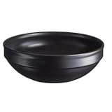 Emile Henry - GRAND PLAT ROND CASSOLE NOIR MAT - EMILE HENRY