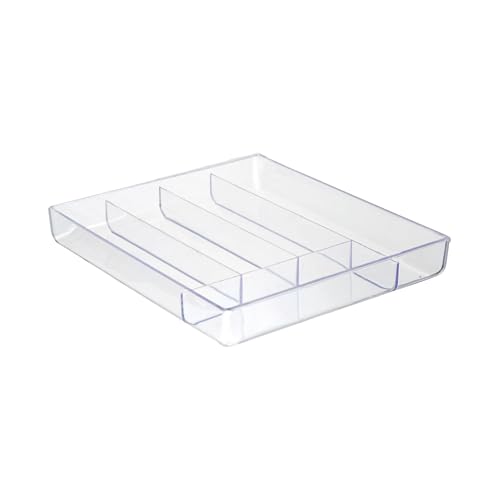 Porta Talheres Garfos Facas Colheres Organizador de Gavetas Acrilico Cozinha - LOBOY (Sem Tampa)