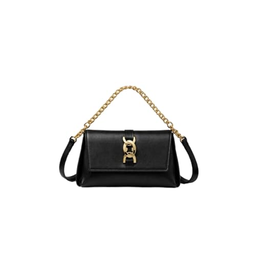 Bolsa Feminina Baguete de Ombro e Mão Compacta Casual para Festa Passeio e Uso Diário(Preto)