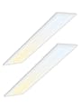 LEONLITE 120V 1x4 FT LED Flat Panel Flush Mount Light, 3 Color Selectable, 30W/40W/46W, UGR<22, 5%-100% Dimmable, 3500K 4000K 5000K, 4600LM Built-in Driver Ceiling Light, ETL Listed, 2 Pack