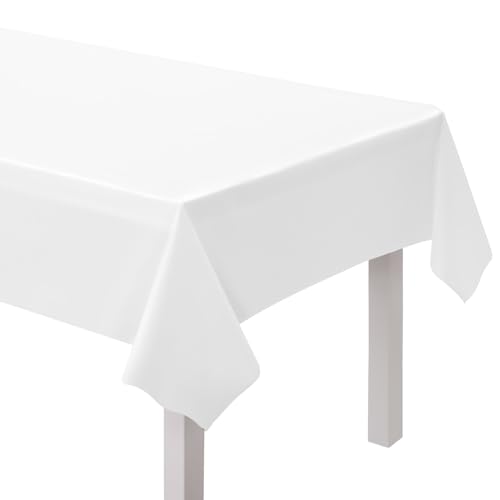 Amscan 9915404-217 - White Eco-Friendly Recyclable Paper Party Table Cover - 2.74m