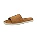 SoleilSandal Summer Men Sandals for Suede, Comfortable Flats with Memory Foam Insole, EVA Outsole Non-Slip Casual Fashion I-Slides zjc-51-Coffee-10-43