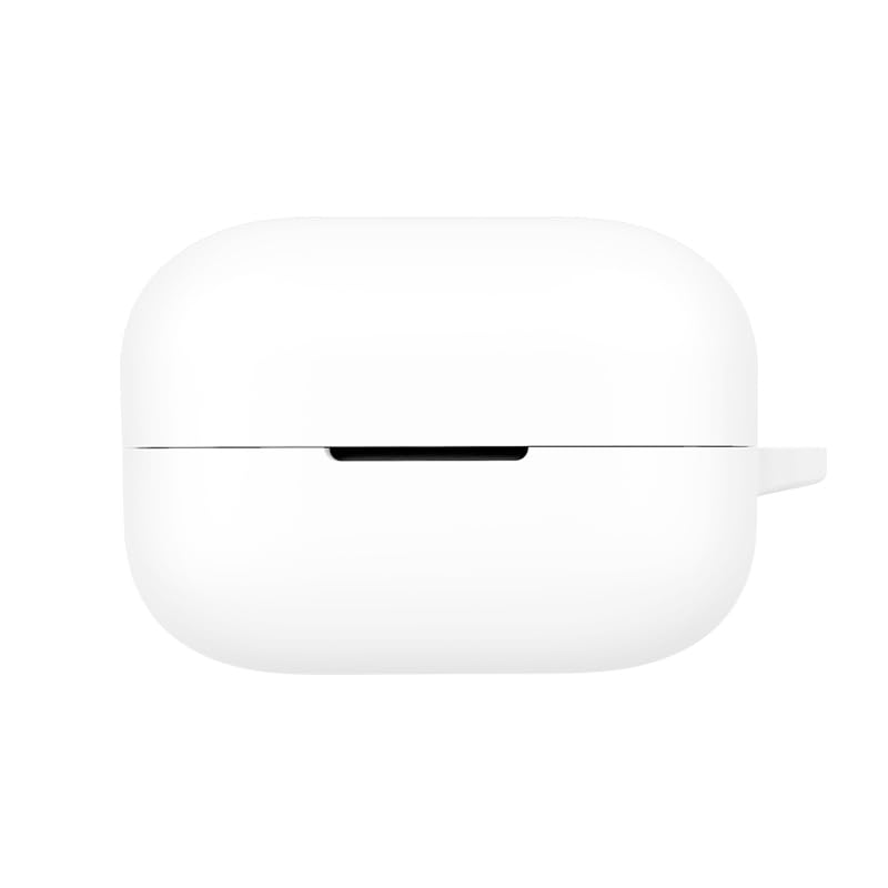 Protective Case for Sony LinkBuds Clip WF-LC900 Headphone Shockproof Dustproof Protective Sleeve with Carabiner Charging Box Skin Lightweight Anti-Lost Earphone Case (White)