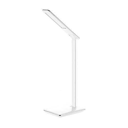 TiooDre Lampe de bureau LED pliable intelligente avec chargeur sans fil QI et ports USB, lampe de table à contrôle tactile 4 modes déclairage Luminosité réglable