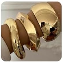 SONNYX 3-4Pcs Chunky Bangle Bracelets for Women Chunky Bangles Trendy Wide Wrist Cuff Bracelet Stack Set Gifts