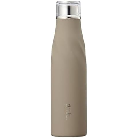 simfe. Water Bottle, Vacuum Double Layer Structure, Hot and Cold Insulation, 24.0 fl oz (680 ml), Mocha Cover