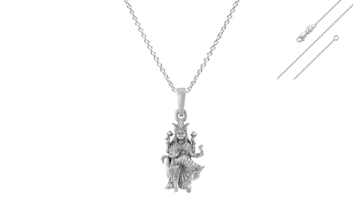 Médaillon déesse Mansa Devi en argent sterling 925 de haute pureté
