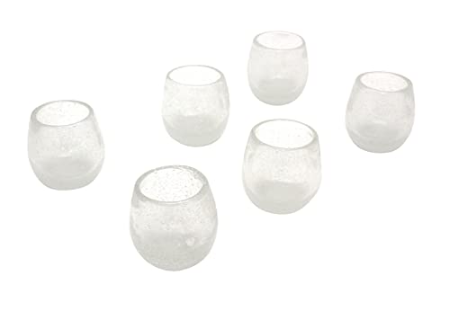 Set de 6 vasos frothing glass pequeños blancos