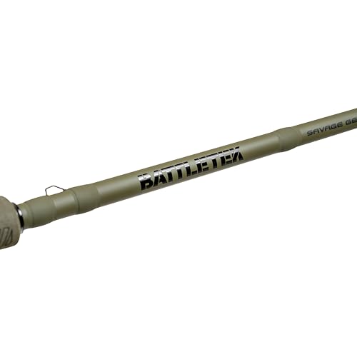 Savage Gear 7'11" Battletek Casting Rod, 1 Piece Fishing Rod with Hook Keeper, Heavy Power, 14-30 lb Line Rating, 3/8-1 1/2 oz Lure Rating